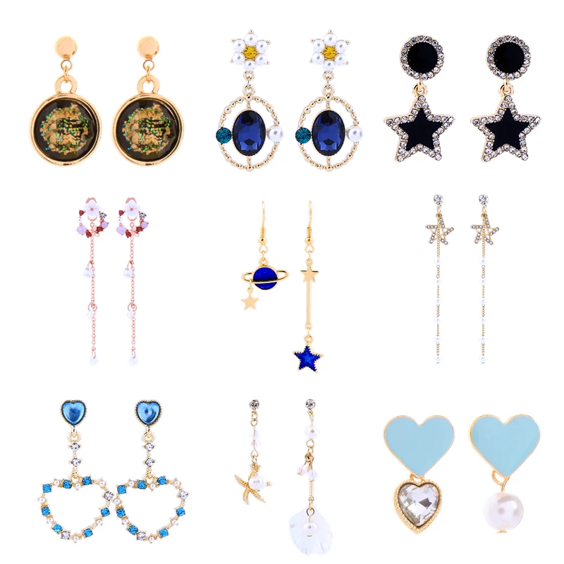 Еженедельные индийские ювелирные изделия висячие серьги золотого цвета длинные