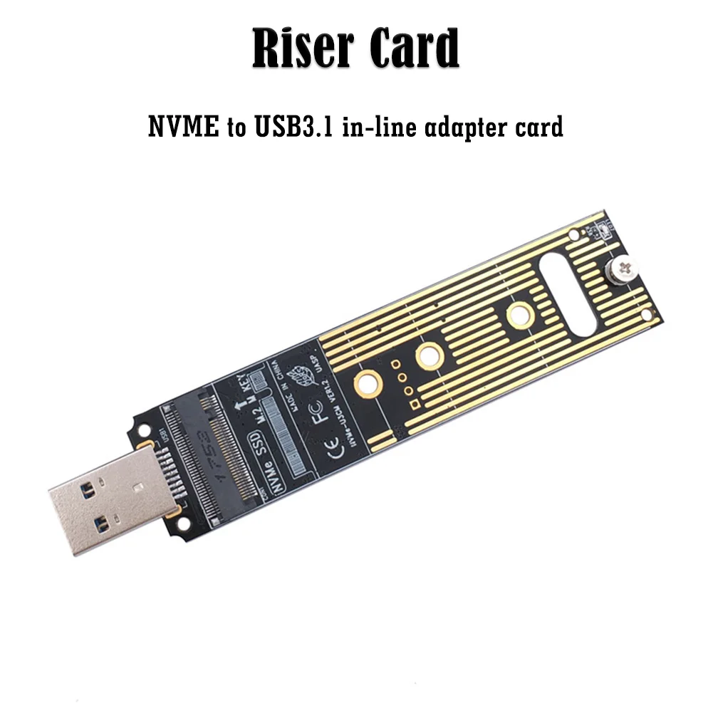 

JMS583 M.2 NVME to USB3.1 SSD Converter Card 10Gbps M.2 NVME PCIe Adapter Card Converter Card Hard Drive Box