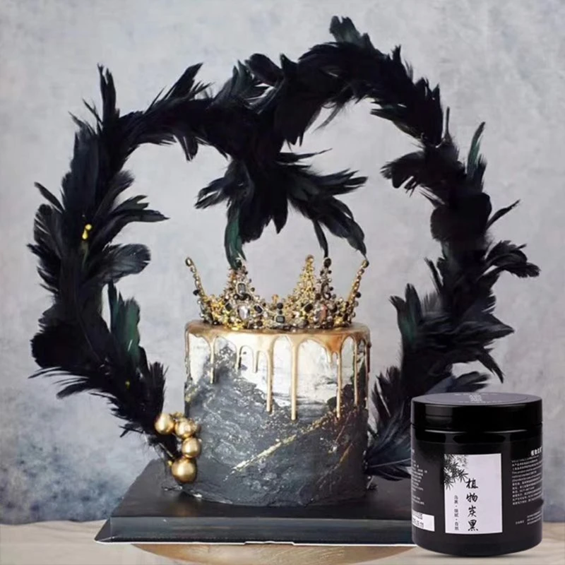 

60g Edible Black Bamboo Charcoal Powder Cosmetic Ingredients Food Baking Sushi DIY Mask Soap Cosmetic Powder pigment