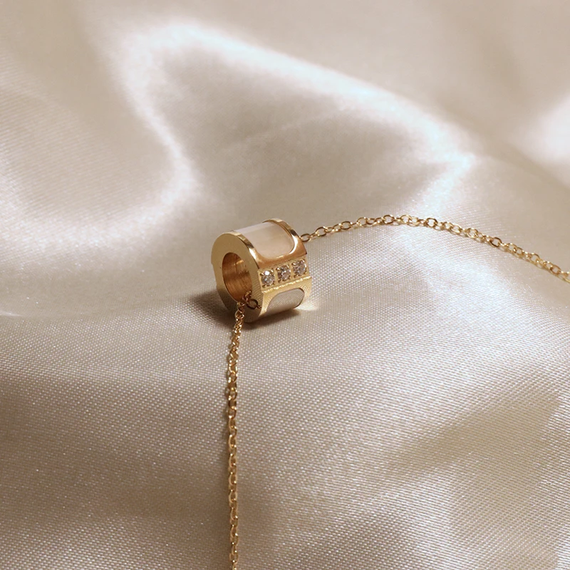 Ожерелье из нержавеющей стали в виде ракушки круглое искусственное ожерелье