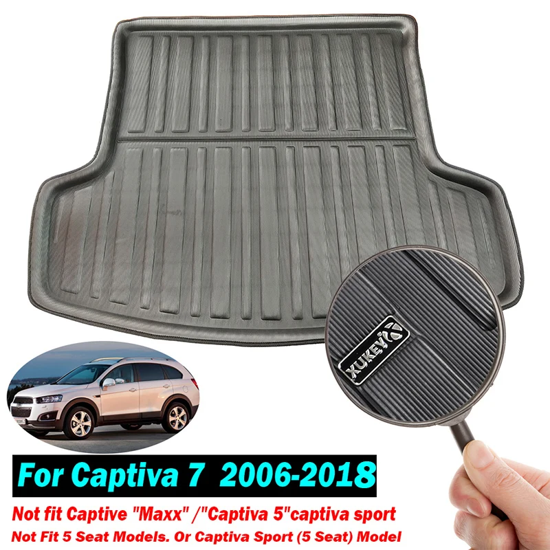 Задняя подкладка багажника напольный коврик протектор лотка для Chevrolet Holden Captiva 7