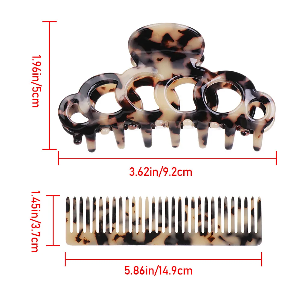 

1PC Acrylic Hair Claw Clips Geometric Hairpin Retro Fashion Decorative Hair Clip Acetate Plate Grab Clip