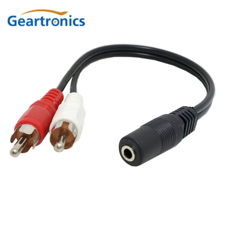 Композитный кабель Geartronics RCA штекер 2 на гнездо 3 5 мм Aux аудио разъем для наушников
