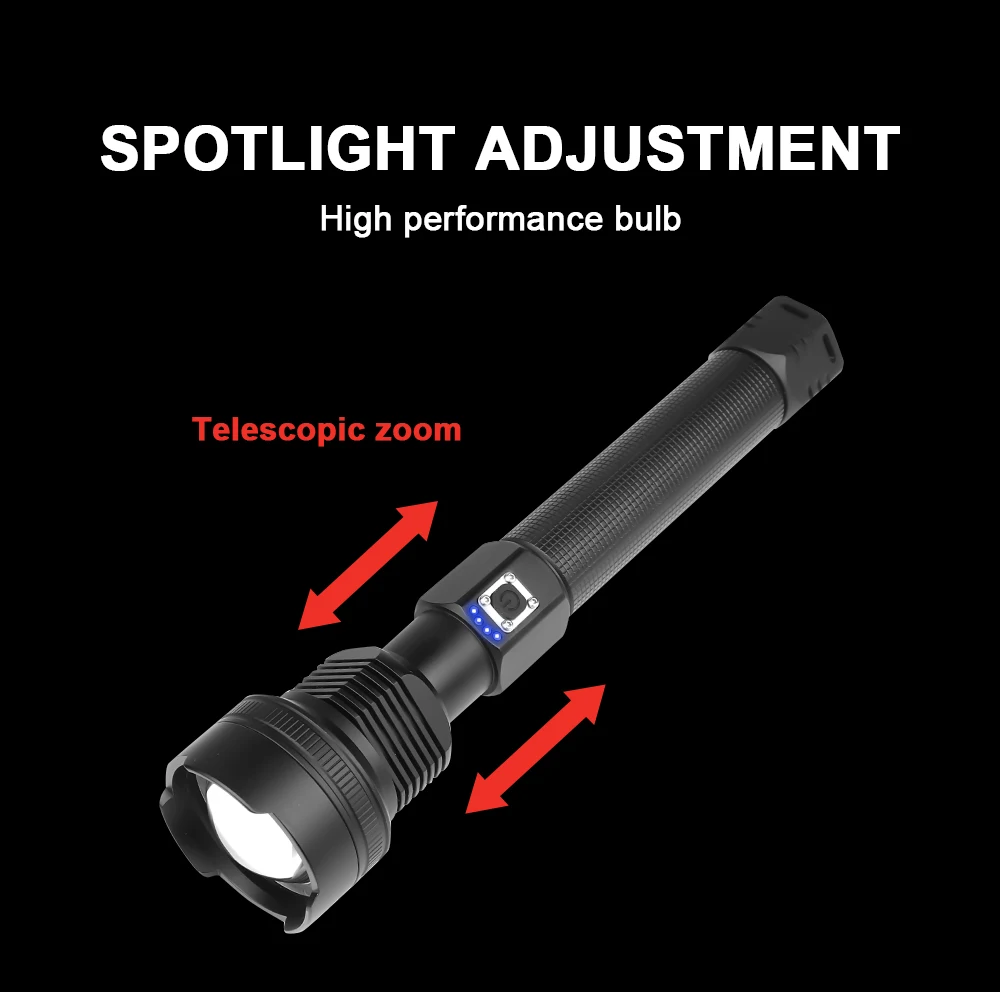 Супер яркий XLamp XHP90 самый мощный Usb масштабируемый светодиодный флэш-светильник XHP70/50 Охотничий Тактический флэш-светильник фонарь 26650 18650