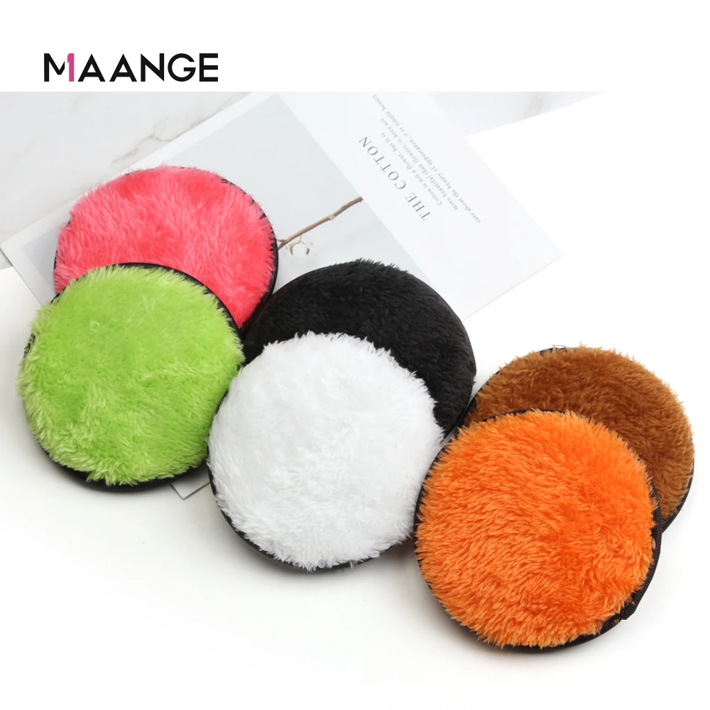 4Pcs Microfiber Makeup Remover Towel With Bag Face Plush Puff Reusable Cleansing Cloth Pads Natural Soft Cleaner Makeup Tools