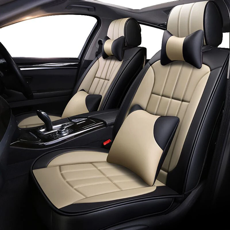 Новые роскошные кожаные чехлы для сидений автомобиля Ford figo focus 1 2 3 mk2 fusion galaxy kuga aurus