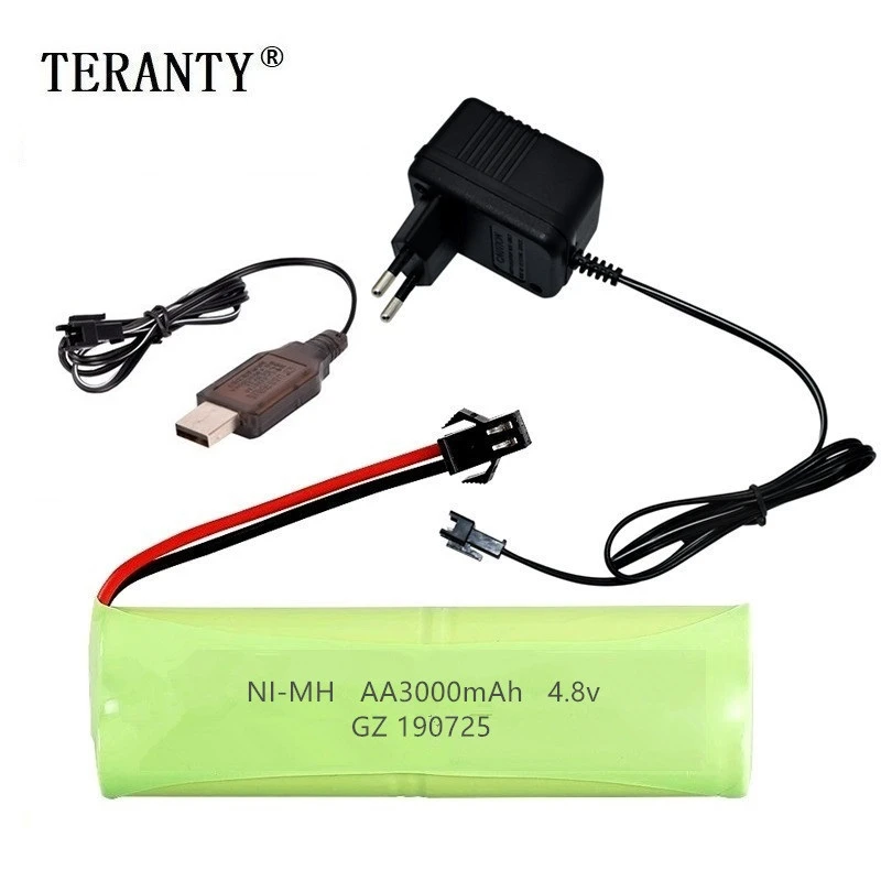 4 8 В 3000 мАч перезаряжаемая батарея + зарядное устройство для радиоуправляемых