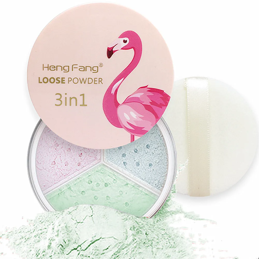 Пудра для макияжа 3 цвета модификация рассыпчатая пудра лица водостойкая кожи