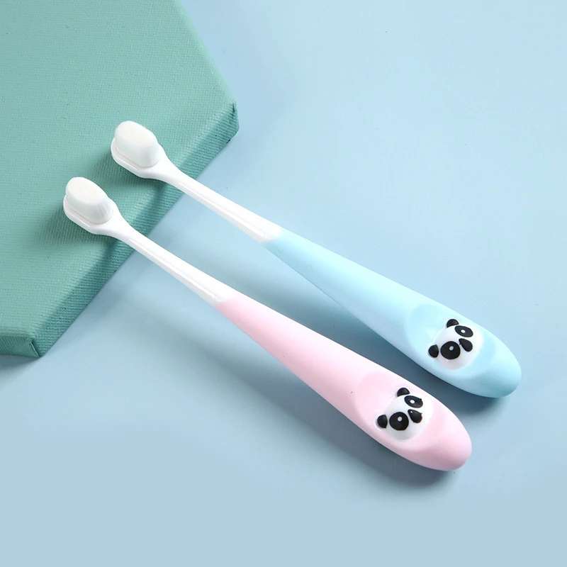 Cepillo de dientes de cerdas suaves para beb&eacute;, bonito cepillo de dientes de entrenamiento de animales de dibujos animados, cuidado Dental para beb&eacute;-0