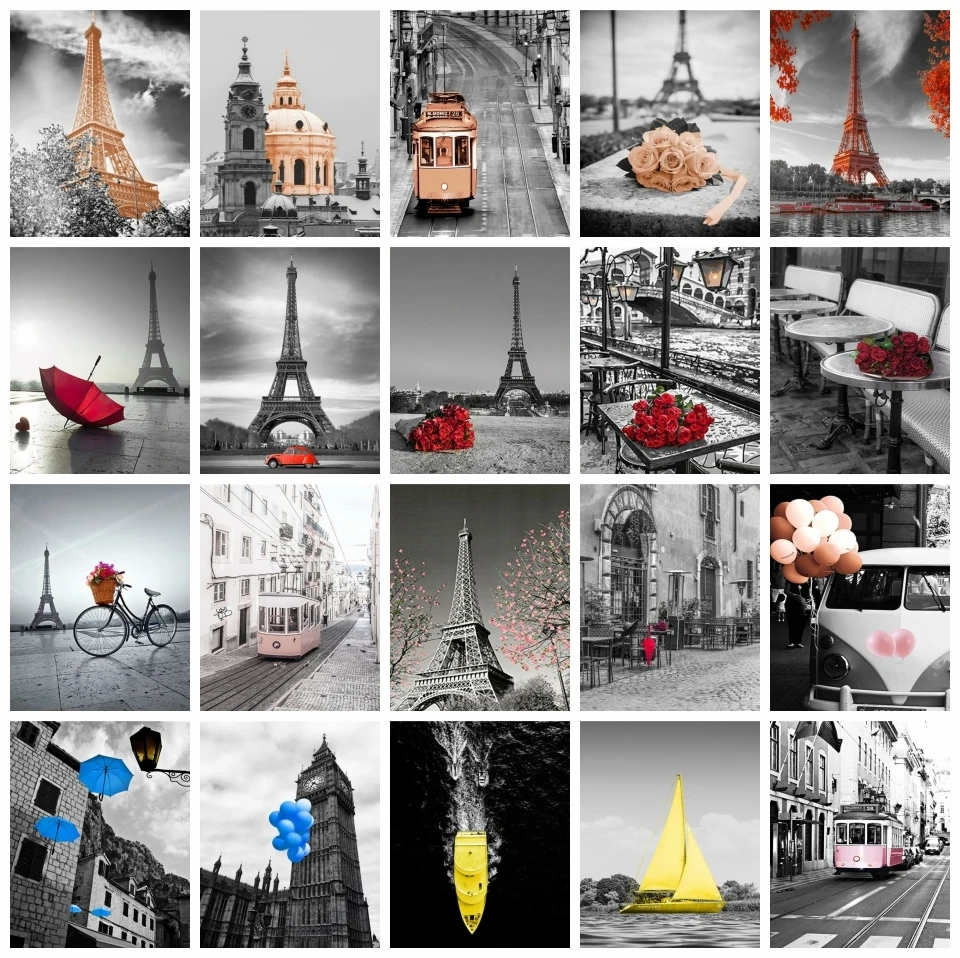 

Набор для рисования по номерам на холсте, масляная краска, пейзаж, цветы