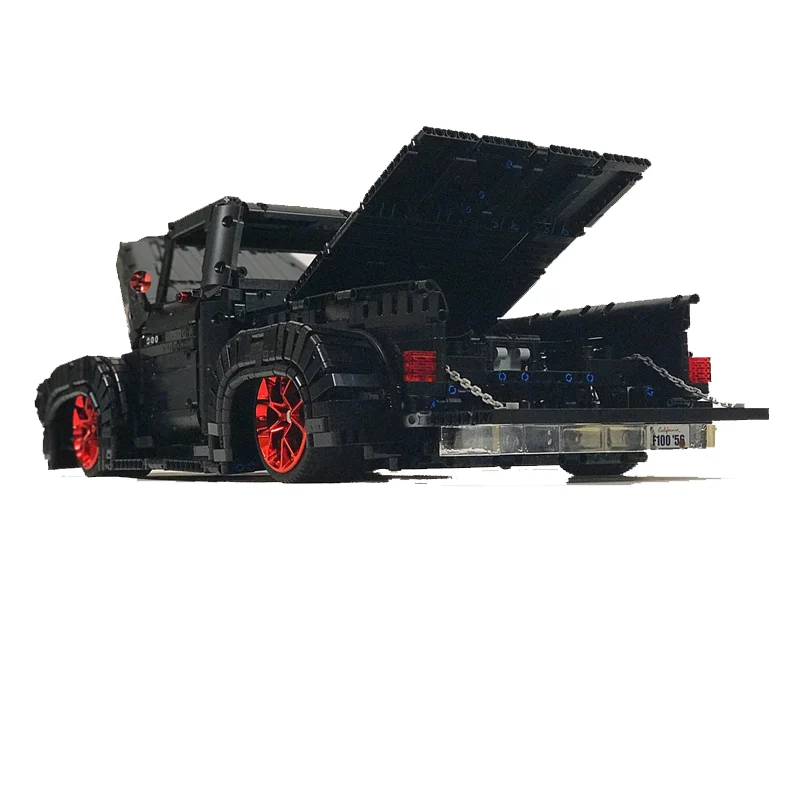 Совместим с лего спортивный автомобиль Ford F100 двумя литиевыми аккумуляторами Monster