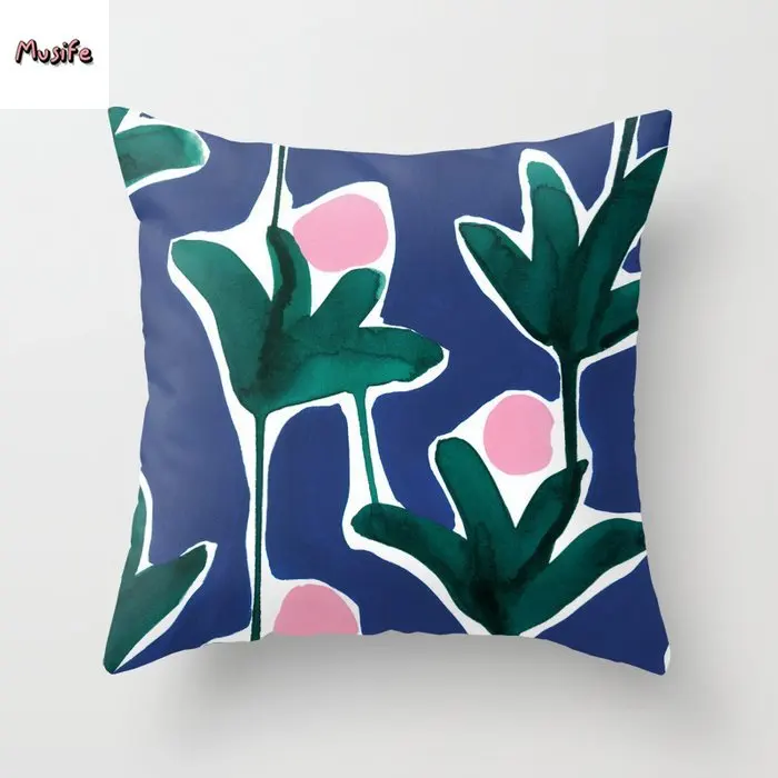 

Super Hot Hipster Light Blue Green Mint Cushion Cases Modern Geometry Print Boho Decorative Pillowcase Sofa Couch Throw Pillows