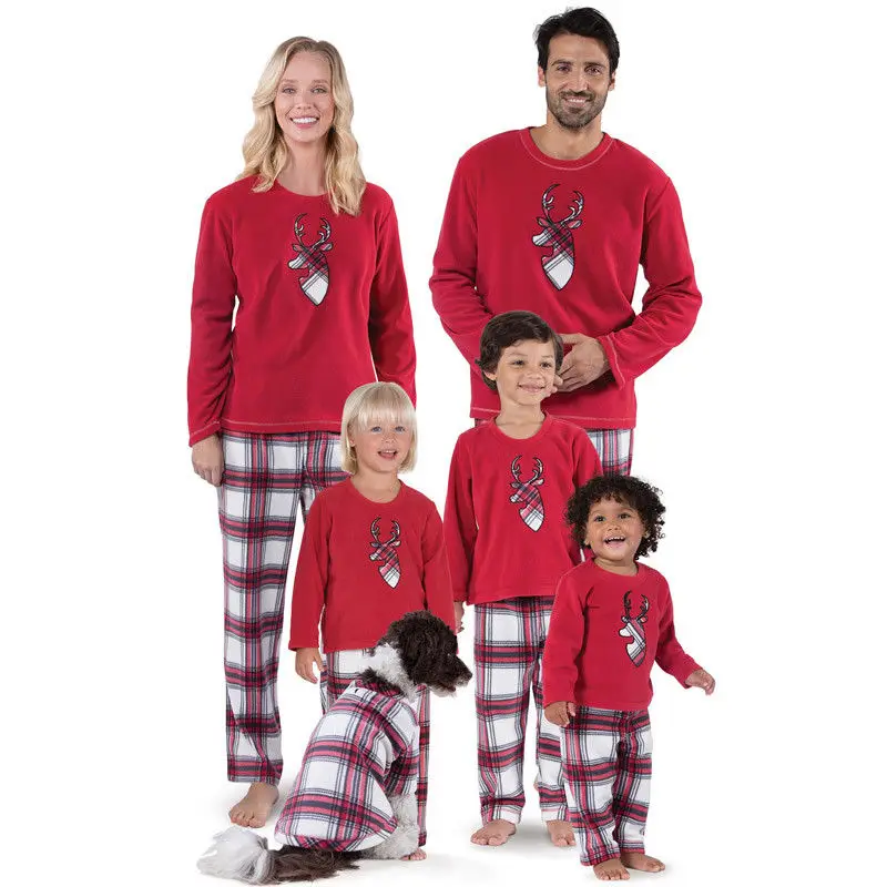 

Christmas Family Matching Deer Pyjamas Set Xmas Family Matching Pajamas Set New Year's Costumes Adult Kids Nightwear Sleepwear