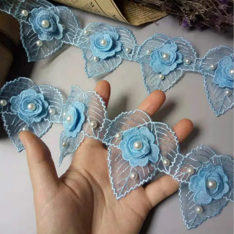 2 двор синего цвета хлопковые брюки песчаного жемчуг алмаз цветок вышитая