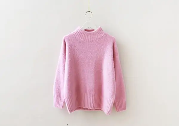 H. SA manteau femme hiver, зимний свитер с высоким воротом, джемперы ярких цветов, синие одноцветные пуловеры, теплый вязаный свитер в Корейском стиле