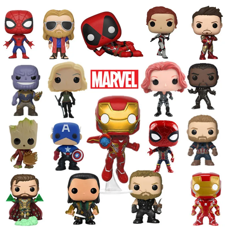 

NEW 10CM Marvel Avengers Black Widow Figurine SpiderMan Captain America Iron Man Hulk PVC Action Figures Toys Model Kid Gift