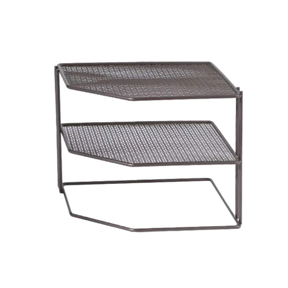 

1Pc Desktop Corner Rack Multi-functional Kitchen Condiment Rack Triangle Rack Black