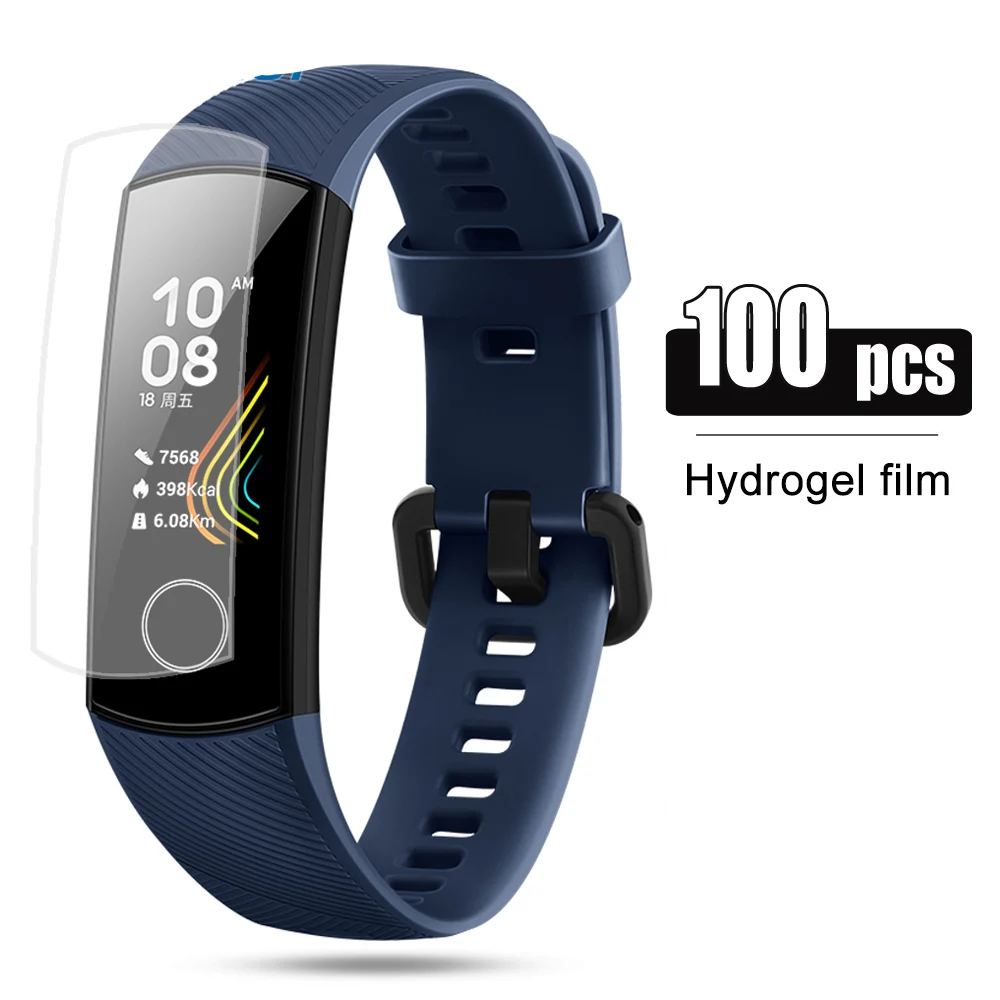 100 шт. Honor band 4 защитная пленка для экрана против царапин 9D мягкий HD прозрачный Huawei
