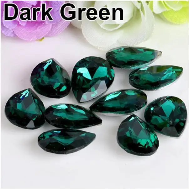 

Hot Rhinestones Water Drop Beads 20pcs Teardrop Resin Beads DIY Craft