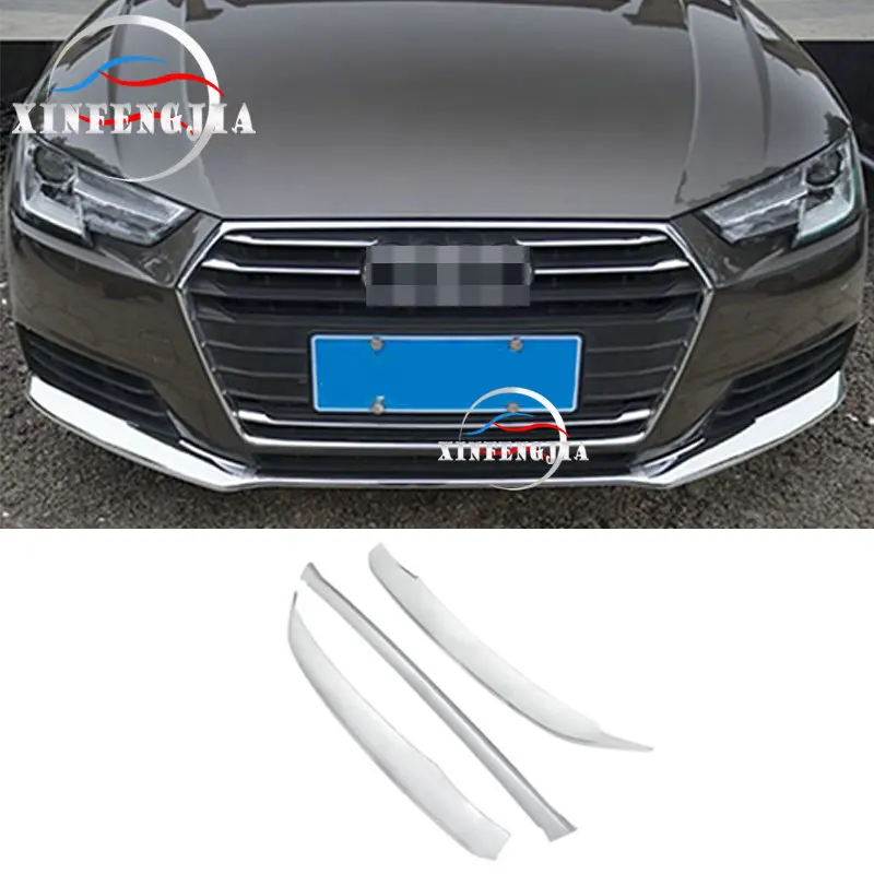 

Для Audi A4 B9 17-18 3x сталь Передняя Нижняя решетка решетки литья Защитная крышка отделка