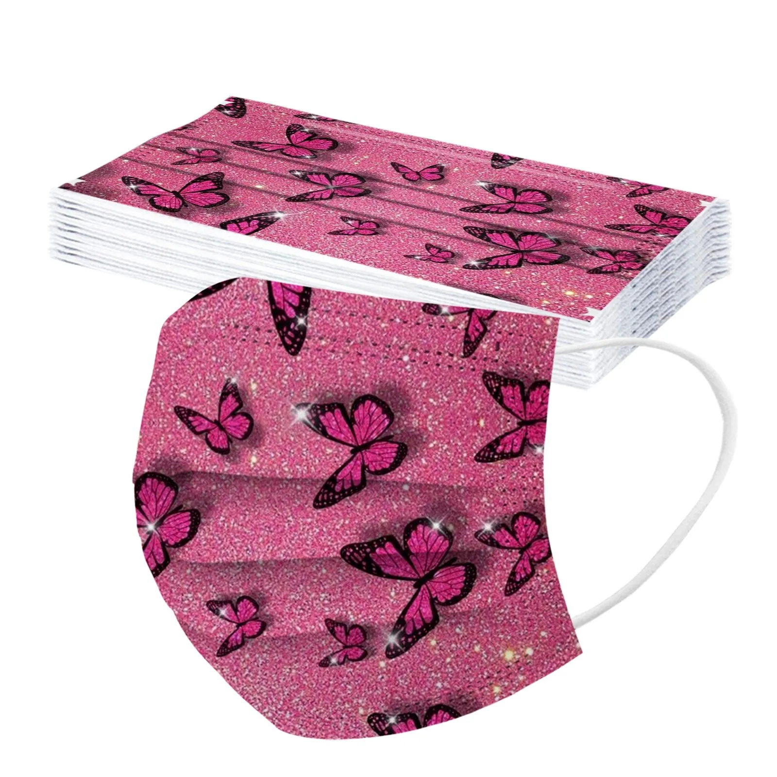10 шт для взрослых 3 слоя одноразовая маска лица с бабочками рот маски защита рта