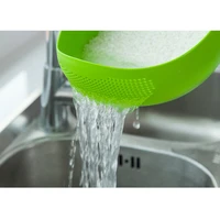 durable rice washing filter strainer kitchen tool peas sieve basket colanders cleaning gadget scvd889