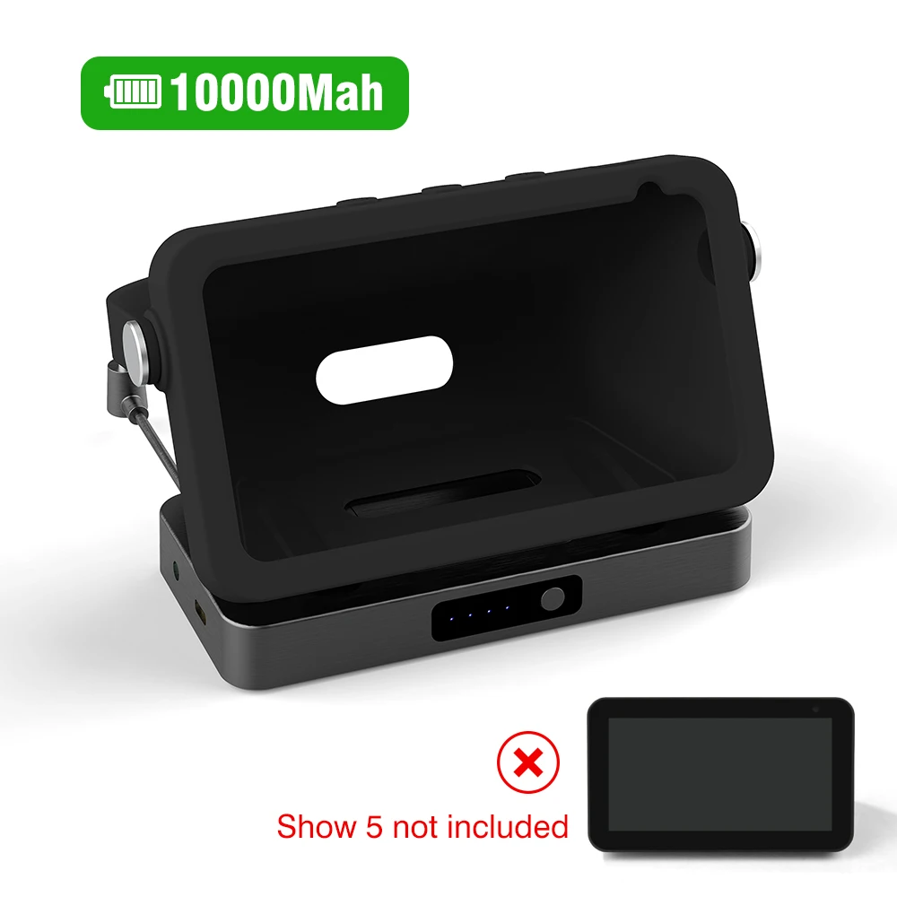 Battery base for Echo show 5 Handle case with 10000mah battery base for Alexa Smart Display Speaker Echo show 5 Portable charge