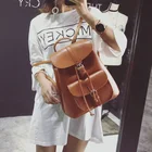 Кожаный рюкзак на шнурке для женщин, модная мягкая французская школьная сумка на ремне для девочек-подростков