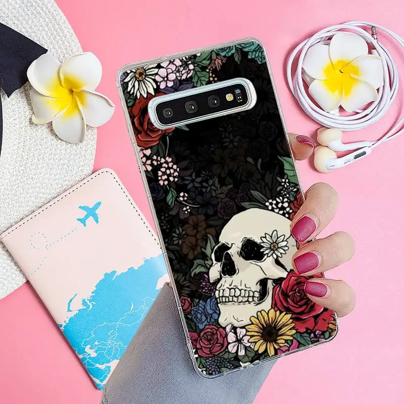 

Reaper Skull Skeleton Luxury Phone Case Transparent for Samsung A71 S9 10 20 HUAWEI p30 40 honor 10i 8x xiaomi note 8 Pro 10t 11