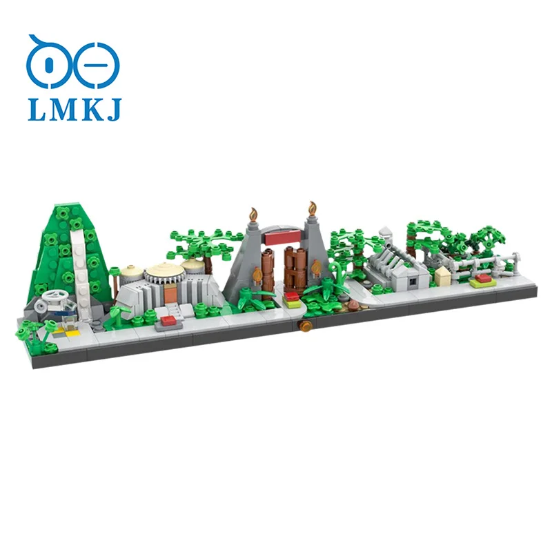 

Modular Moc Building Blocks Jurassic Dinosaur World Park Skyline Model Ancient Jungle Forest Modular Bricks Kids Toys Xmas Gifts
