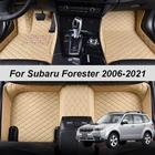 Кожаные автомобильные коврики на заказ, коврики для Subaru Forester 2006, 2007, 2008, 2012, 2013, 2018, 2019, коврики, накладки для ног, аксессуары