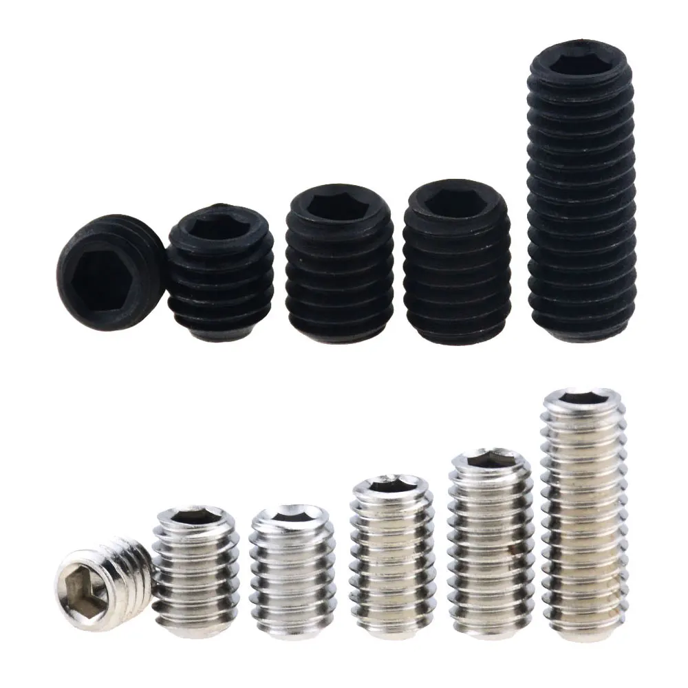 

M2 M2.5 M3 M4 M5 M6 M8 DIN916 304 набор винтов из нержавеющей стали или класса 12,9 из легированной стали с шестигранной головкой