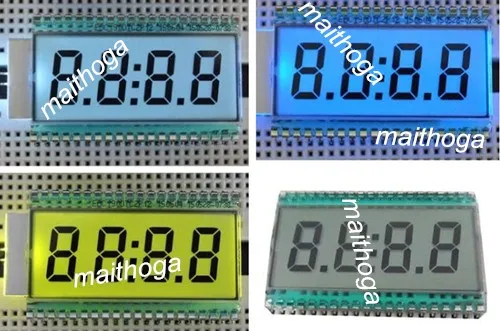 40 контактный TN позитивный 4 разрядный сегментный ЖК дисплей белый/синий/зеленая
