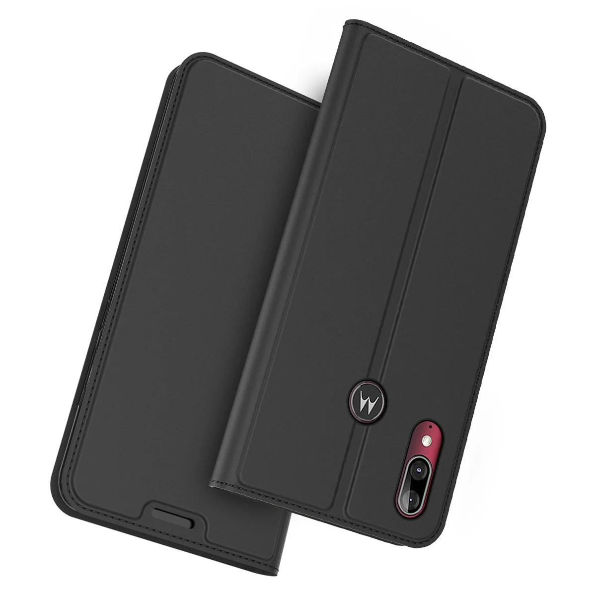 Для Motorola Moto E6 Plus, кожаный защитный чехол с отделением для карт, откидной Чехол-подставка для Motorola Moto E6 Play, противоударный чехол