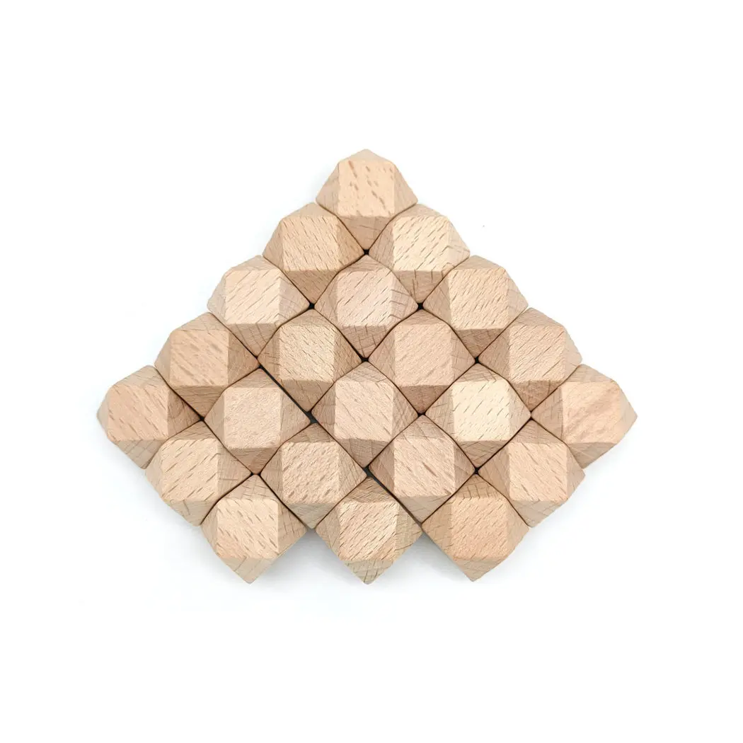 

20pcs Hexagon Wooden Beads Natural Beech Wood 12mm 14mm 16mm 20mm For Baby Pacifier Chain DIY Craft Jewelry Teething Accessories