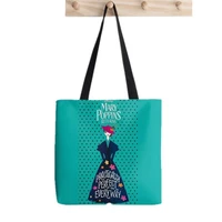 shopper mary poppins elegant woman painted tote bag women harajuku shopper handbag girl shoulder shopping bag lady canvas bag