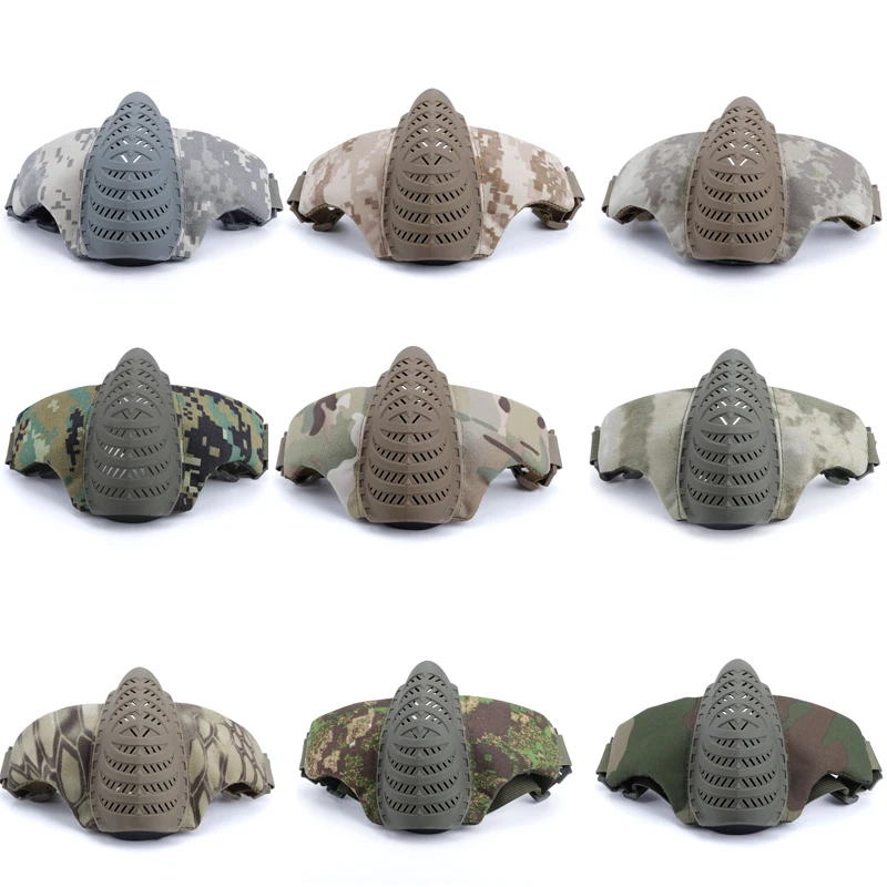 Тактическая полумаска для страйкбола дышащая пейнтбольная маска Охотничья