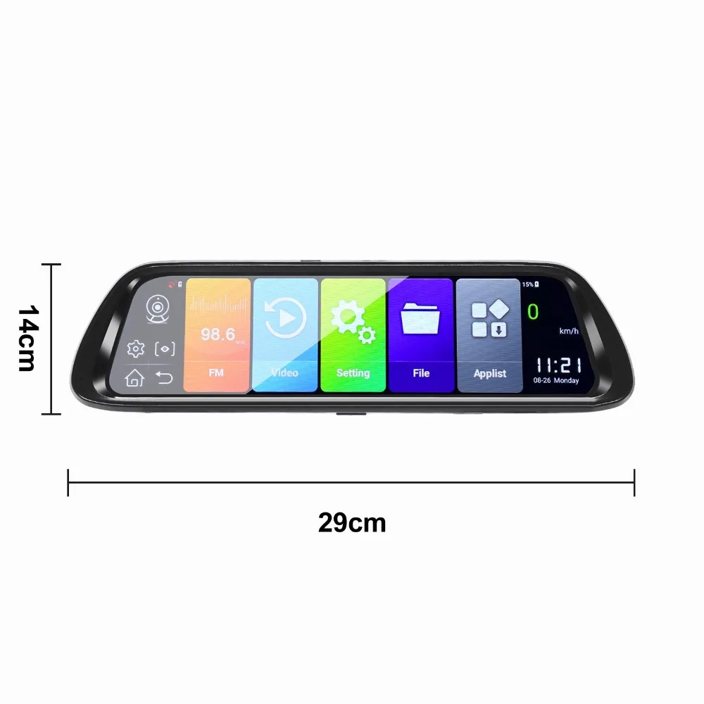 Android 8,1 Автомобильный видеорегистратор gps камера-навигатор 10 дюймов FHD 1080P поток медиа зеркало заднего вида 4G gps зеркало видеорегистратор ADAS Wif