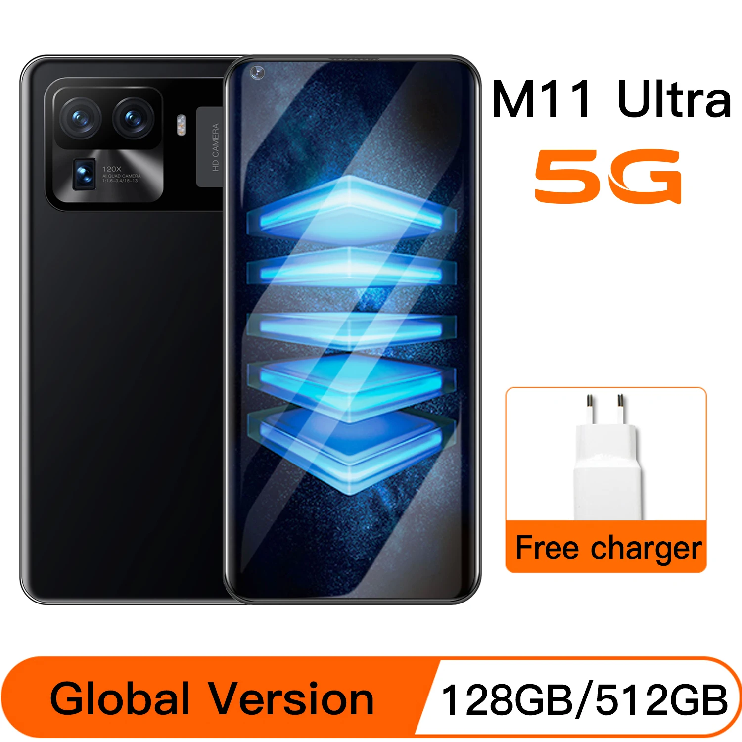 

Смартфон M11 Ultra, 16 + 512 ГБ, 10 ядер, 24 + 48 МП, Android 10, 6800 мАч