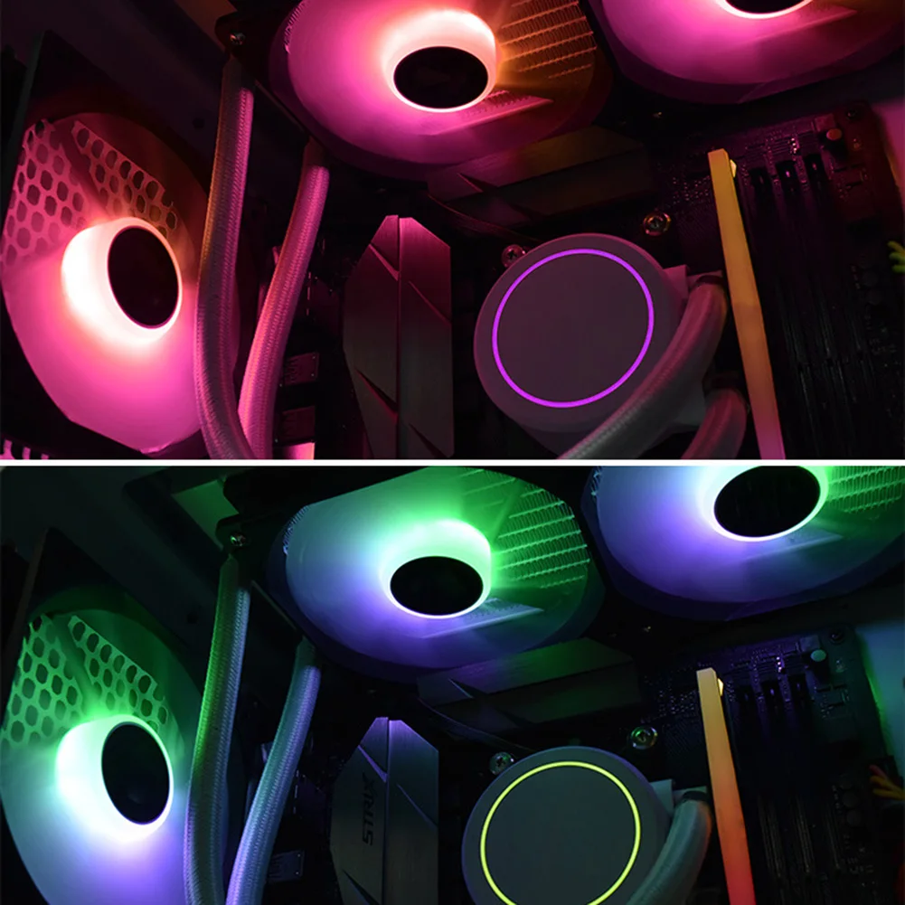 Вентилятор для процессора argho 12 см бесшумный радиатор с цветным освещением ID