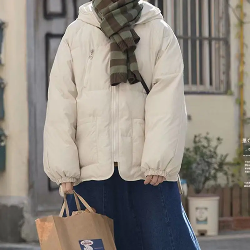 Winter Jacket Female Autumn and Winter Cotton Clothes Students Loose Bread Clothes Ins Style Cotton Jacket Hundred Take