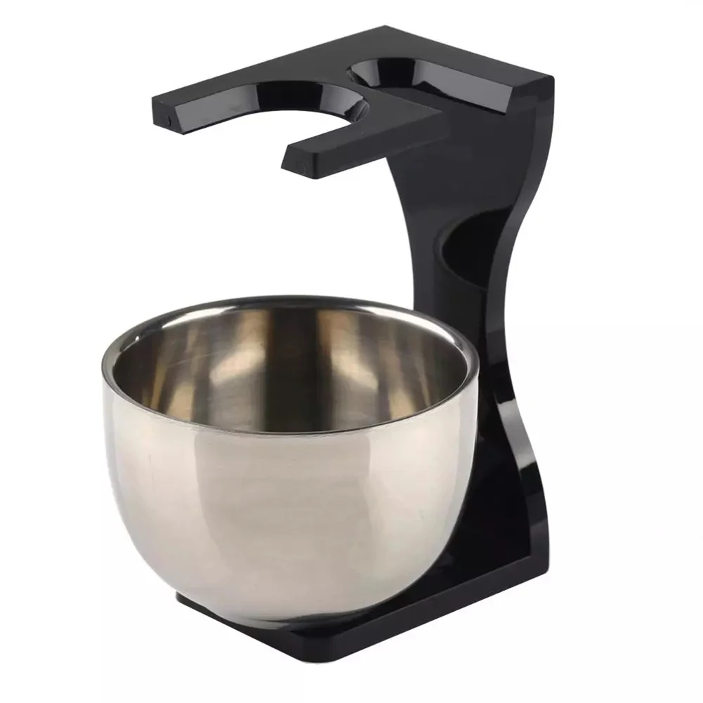 

Shaving Set Unique Design Acrylic Shaving Stand & Stainless Steel Shave Brush Bowl 2in1 Set