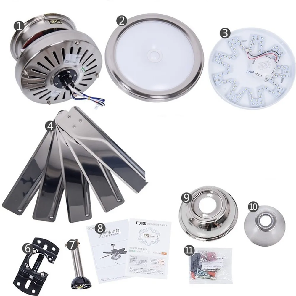 Потолочный вентилятор фонарь с дистанционным управлением металлическое лезвие