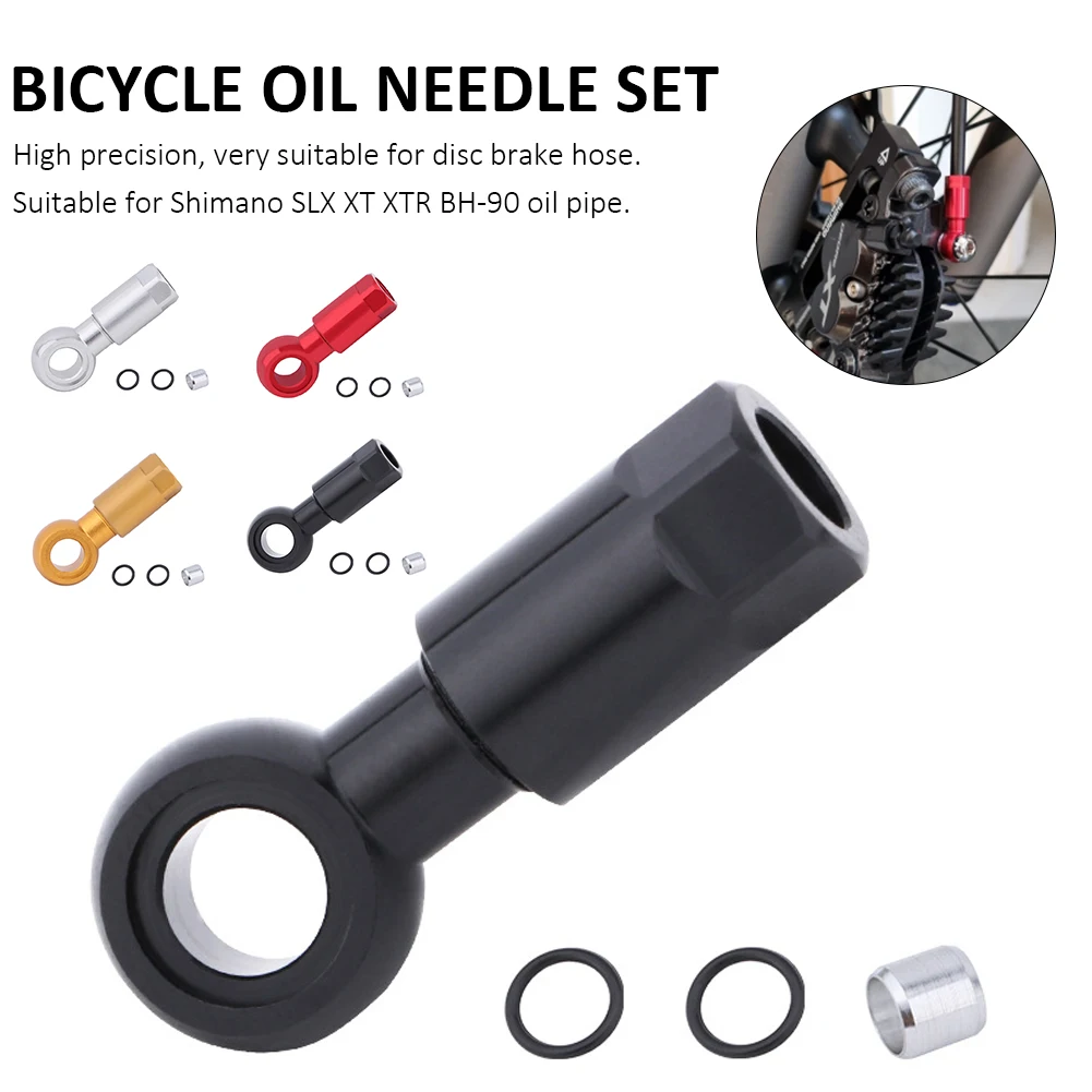 

Bike Tubing Aluminum Alloy Connector Bicycle Oil Needle Olive Head Five-Wire Body Caliper For Shimano SLX /XT/ XTR/ BH-90 Tubing
