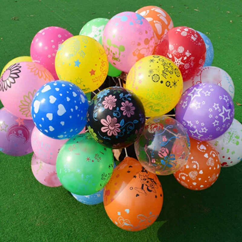 

10pcs Latex Printed Balloon Celebration Party Wedding Birthday Kids Toys 12inch