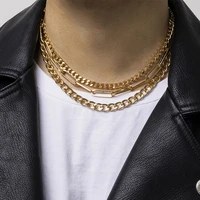 ingemark fashion multilayer cuban chain necklaces for women men vintage goth choker sweater necklace friend party jewelry gift