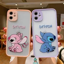 Lilo Stitch Disney Phone Case for iPhone 11 12 Pro MAX X XR XS Donald Minnie Mickey Winnie the Pooh Piglet Cute Protective Shell