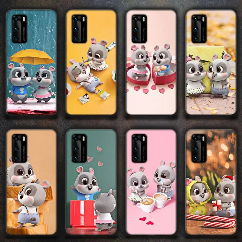 

Cute couple rabbit Phone Case for huawei P40 pro lite P8 P9 P10 P20 P30 psmart 2019 2017 2018