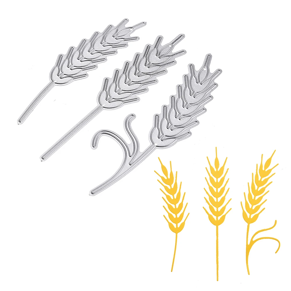 NICEYARD 3 шт Пшеничная солома завода металлический Трафаретный вырубной штамп