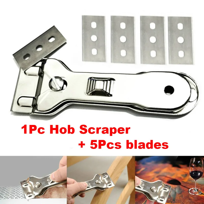 With 5pcs Spare Blades 1PC Multifunction Glass Ceramic Hob Scraper Cleaner Remover for Cleaning Oven Cooker Tools Utility Knife | Дом и сад